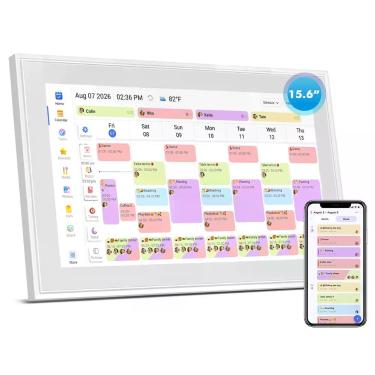 Imagem de Calendário Digital Herncptar 39 cm com Tela Sensível ao Toque e WiFi
