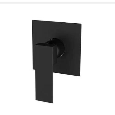 Imagem de Acabamento Quadrado P/Base Monocomando Chuveiro Deca Preto