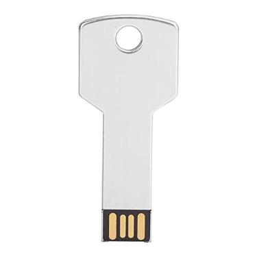 Imagem de Flash Drive USB em formato de chave, disco de memória USB de liga de alumínio rápido de 8 GB para computadores