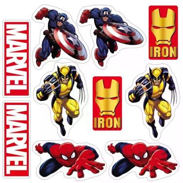 Imagem de Mini Kit Adesivo Para Capacete Marvel