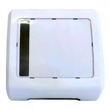 Imagem de Toalheiro para Papel Interfolha Elite N19 para 2 Ou 3 Dobras em Plástico ABS com Visor Transparente Branco Higipack