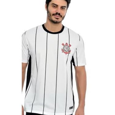 Imagem de Camisa Corinthians Recortes, Masculina, Branca, GG