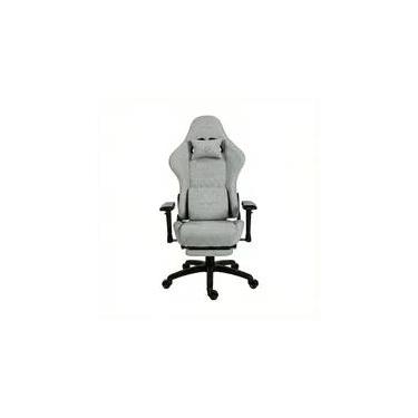 Imagem de Cadeira Gamer Husky Tempest 4D, Até 145kg, Braços 4D, Almofadas, Reclinável 150º, Tecido, Descanso para Pés, Cinza Tecido - HCG700CZT4D