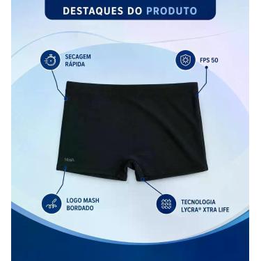 Imagem de 300.05 Mash Sunga Boxer Lisa Adulto com Vivo Lateral, GG, Azul jeans