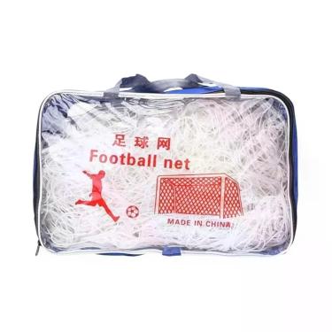 Imagem de Kit 2 Redes de Futebol de Campo SU-RED2 para Gols Oficiais em Poliéster Branco AB Mídia