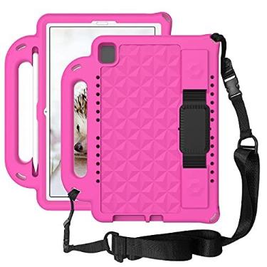 Imagem de Capa protetora para tablet Tablet Case para Huawei MediaPad M5 10.8 ", Lightweight à prova de choque Kids Friendly Full Body Eva. Suporte de cabo de proteção e alça de ombro (Color : ROSE RED)