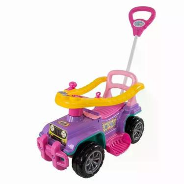 Imagem de Carrinho De Passeio Infantil Com Empurrador Bebe Jip Jip Menina