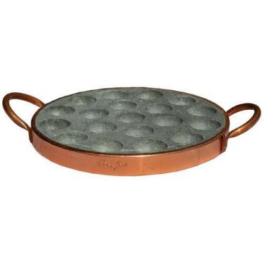 Imagem de Pedra para Queijo Provolera Pedra Sabão Alça de Cobre 23 Cm - Industri