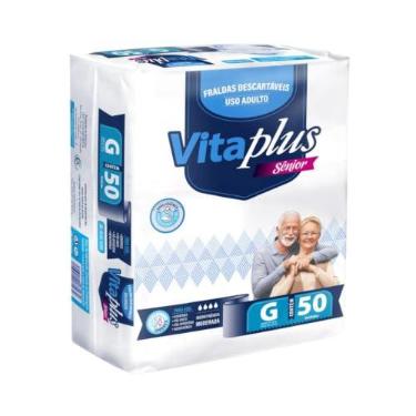 Imagem de Fralda Descartável Vita Plus G Geriátrica Adulto Incontinência Operatório Hiper