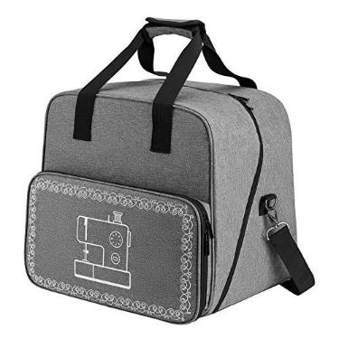 Imagem de F Fityle Bolsa de transporte para máquina de costura com bolso extra, bolsa para máquina de costura e acessórios de costura extra