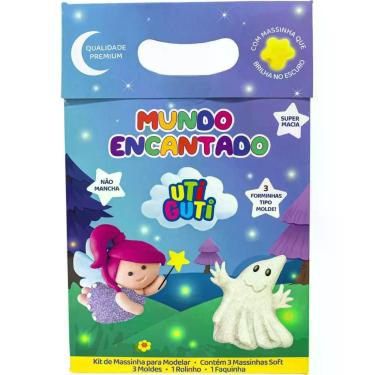 Imagem de Massa para Modelar Criativa KIT Mundo Encantado Utiguti 5P