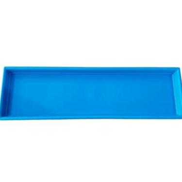 Imagem de Prato para Vaso de Planta，Prato para Floreira Vaso Jardineira Retangular(Azul,Prato 50cm)