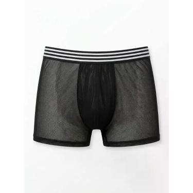 Imagem de Cueca Boxer Masculina John Skull em Tule Transparente  Confortável, Re