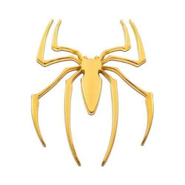 Imagem de Emblema Cromado 3D De Metal Em Formato De Aranha Para Carro, Adesivo U