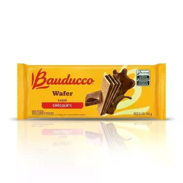 Imagem de Wafer Bauducco Triplo Chocolate 140g Biscoito Crocante Recheado