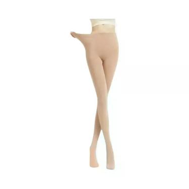 Imagem de Leggings Femininas Forradas Com Lã De Pérola, Calças Térmicas Grossas 