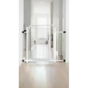 Imagem de Grade de Proteção para Pet e Bebês 78-92cm Aço Branco - Congratulation