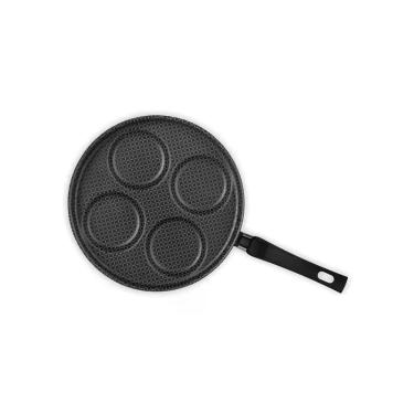 Imagem de Frigideira Antiaderente 26Cm Preto 4 Ovos - Multiflon, Cinza e Preto, 