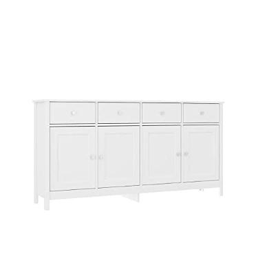 Imagem de Aparador Buffet Ditália 4 Portas 4 gavetas R-626 Branco