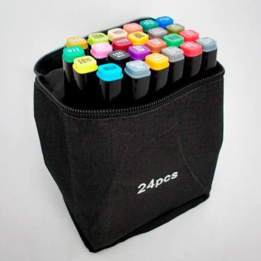 Imagem de Kit Canetinha 24 Unidades Desenho Escolar Perfeição Para Artistas - RE
