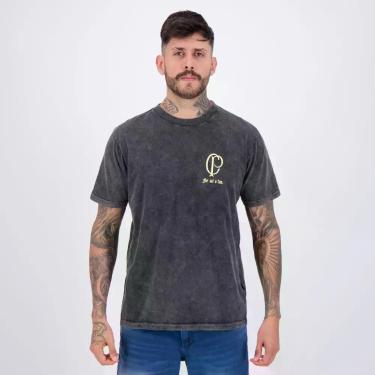 Imagem de Camiseta Corinthians Fiel Stoned Cinza, M