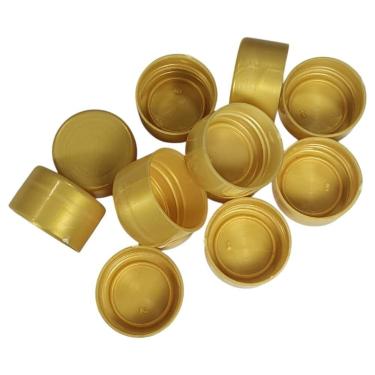 Imagem de Tampa De Tubete Dourada Brilhante Resistente Rosca 3cm Mil - Russo Art