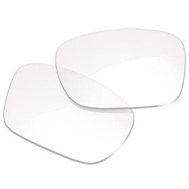 Imagem de Lentes de óculos de sol Glintbay 100% de ajuste preciso para substituição para discórdia óptica de espião, Crystal Clear Non-polarized, Small