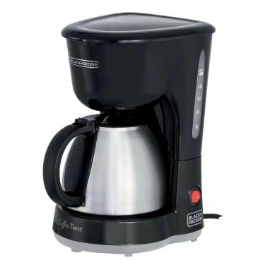 Imagem de Cafeteira Elétrica Black + Decker CM15 Jarra Inox 18 Xícaras Preto 750ML 600W 220V