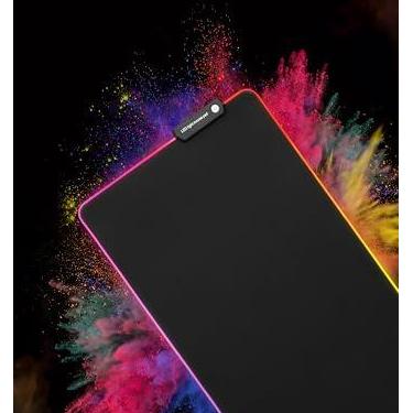 Imagem de OCTOO, GamePod Base - Mousepad gamer tamanho extra grande 90 x 40 cm com iluminação RGB, Preto
