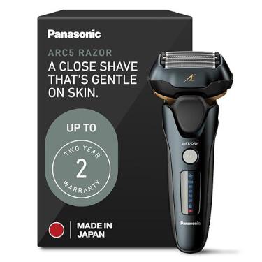 Imagem de Panasonic Barbeador elétrico ARC5 para homens com aparador pop-up, barbeador elétrico de 5 lâminas seco molhado com sensor de barbear inteligente e cabeça giratória flexível 16D - ES-LV67-K (preto)