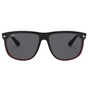 Imagem de Óculos de Sol Ray-Ban Boyfriend 0RB4147 617187 Tam 60 / Preto/Vermelho - Lentes Cinza Escuro