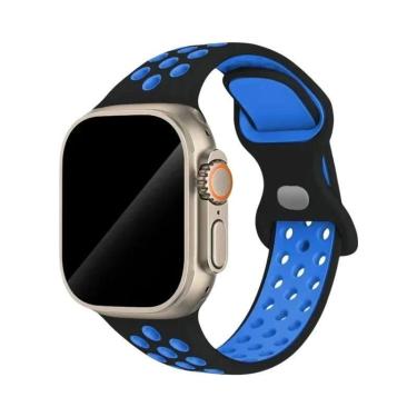 Imagem de Pulseira De Borracha Colorida Para Apple Watch Band 44mm 45mm 46mm 49m