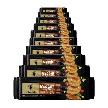 Imagem de Biscoito de Arroz, Kalassi, Veggie Mix, 10 Pacotes de 84g, Veggie Mix
