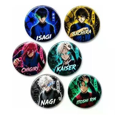 Imagem de Botons Anime Variados, Broche, Buttons 4,4cm- 6 Unidades - NoBrand, Bl