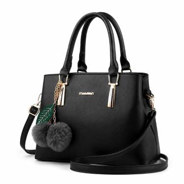 Imagem de Bolsa Feminina Grande Tote Transversal Sacola Pompom Alça de Ombro e M