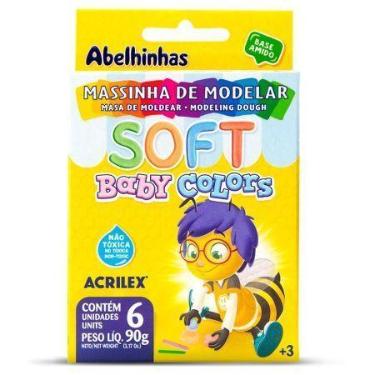 Imagem de Massa de modelar Soft Baby Colors 90g - com 6 cores - Acrilex