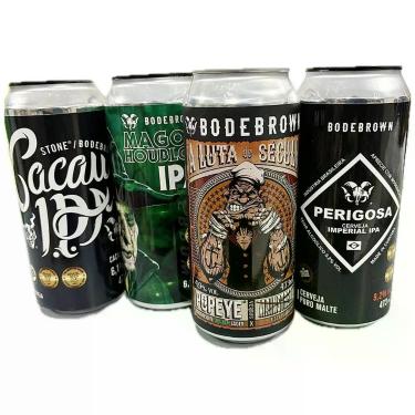 Imagem de Kit Presente 4 Cervejas Premium Bodebrown Latão 473ml