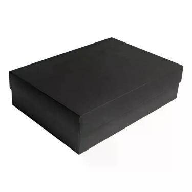 Imagem de 10 Caixas Presente 35x24x10cm Premium Preta Elegante Chique Organizado