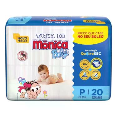 Imagem de Fralda turma da monica baby jumbinho p com 20 unidades - Turma Da Môni
