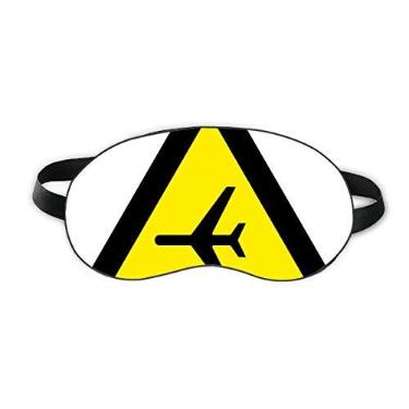 Imagem de Símbolo de aviso amarelo preto avião triângulo sono sombra sombra sombra sombra sombra