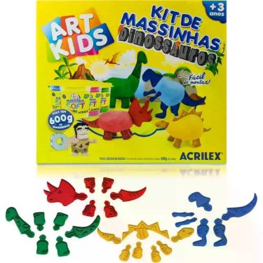 Imagem de Massa para Modelar Criativa ART KIDS Dinossauro Familia