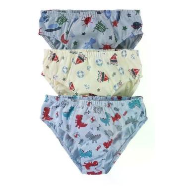 Imagem de Kit 9 Cuecas Infantil Criança 100% Algodão Kellynha 1110 P ao G, P
