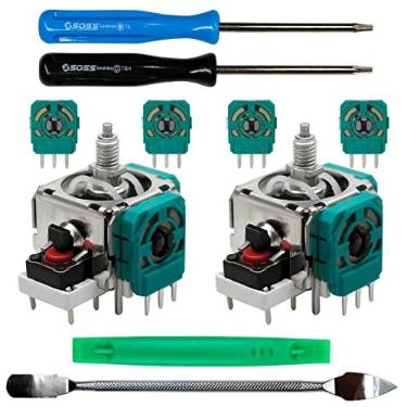 Imagem de SOSS GAMING Kit de reparo de joystick analógico genuíno 2023 para controles Xbox One Elite Series 2 – Módulo de polegar 3D – Corrigir drift de vara, joysticks quebrados e soltos