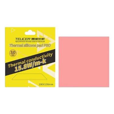 Imagem de Almofada térmica 15,8 W/mK, 100 x 100 x 3 mm, resistência ao calor não condutiva, resistência a altas temperaturas, almofadas térmicas de silicone para PC, laptop, PS4/PS5/CPU/GPU/computador