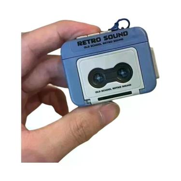 Imagem de Caixa De Música Retrô Mini Portátil Com Gravador De Som, Chaveiro De D