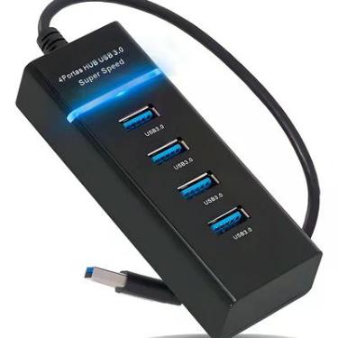 Imagem de Expansor Hub Usb 3.0 4 Portas - Cores Variadas - Preto