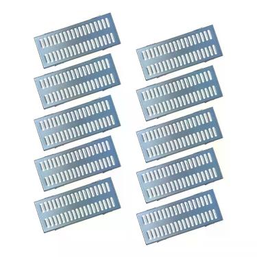 Imagem de Ralo Grelha Linear GEZ003X10OM com Caixilho Resistente e Durável Cinza Ouro Minas 20X50CM