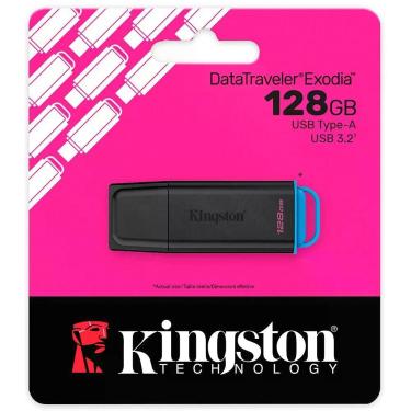 Imagem de Pendrive Kingston Exodia 128GB USB 3.2 Alta Velocidade Preto DTXG2-128GB