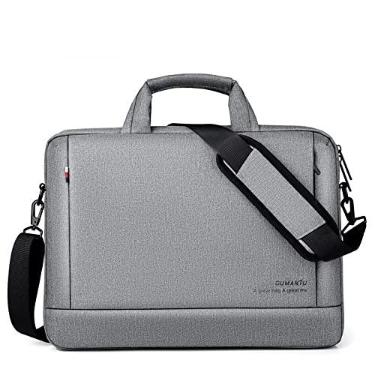 Imagem de NUTOT pasta para notebook,case notebook,maleta executiva impermeável,Alta capacidade,portátil,Bolsas de ombro (15 polegadas,cinza claro)