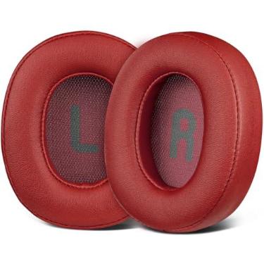 Imagem de SOULWIT Almofadas de Substituição para JBL Tune 700(700BT)/710(710BT)/720(720BT)/750(750BT,750BTNC)/760(760NC)/770(770NC), Com Espuma de Isolamento Mais Suave - Couro de Proteína Vermelho